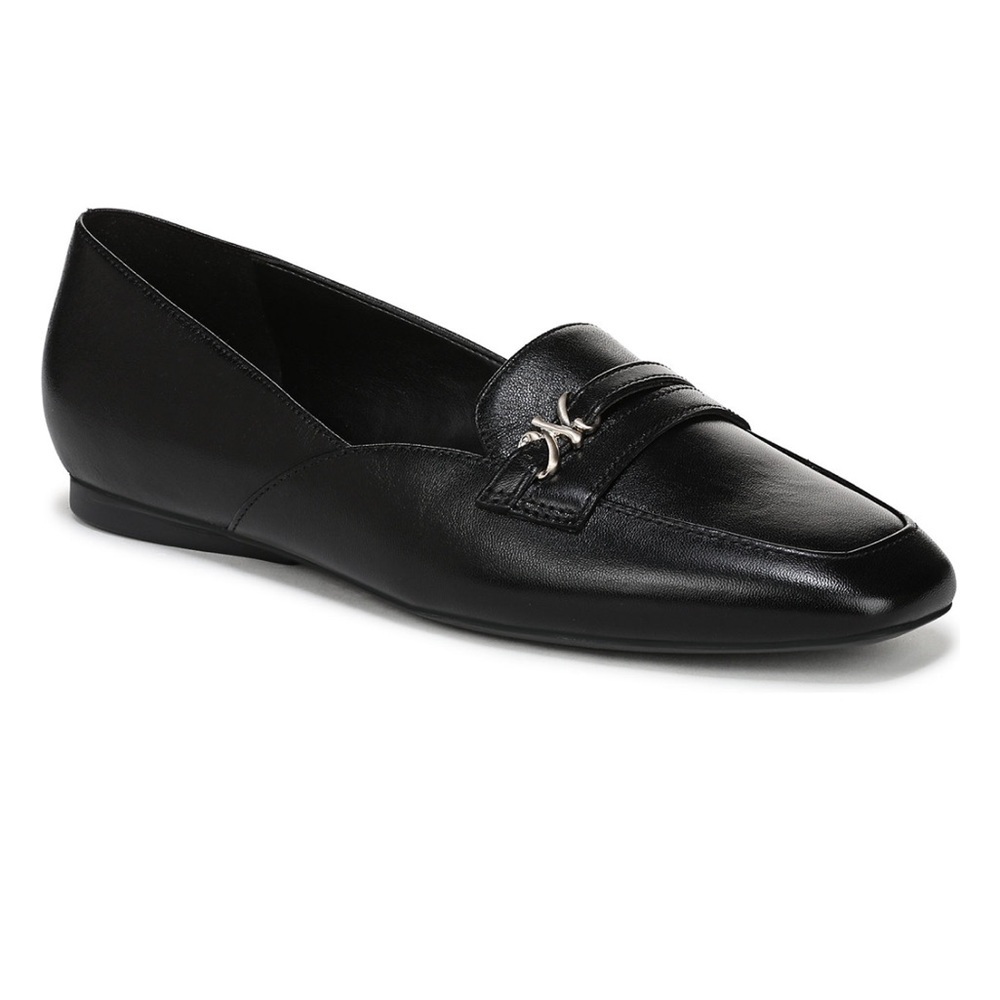 Naturalizer Women's Create Slip On Flats Loafers- Black Leather- Size 8